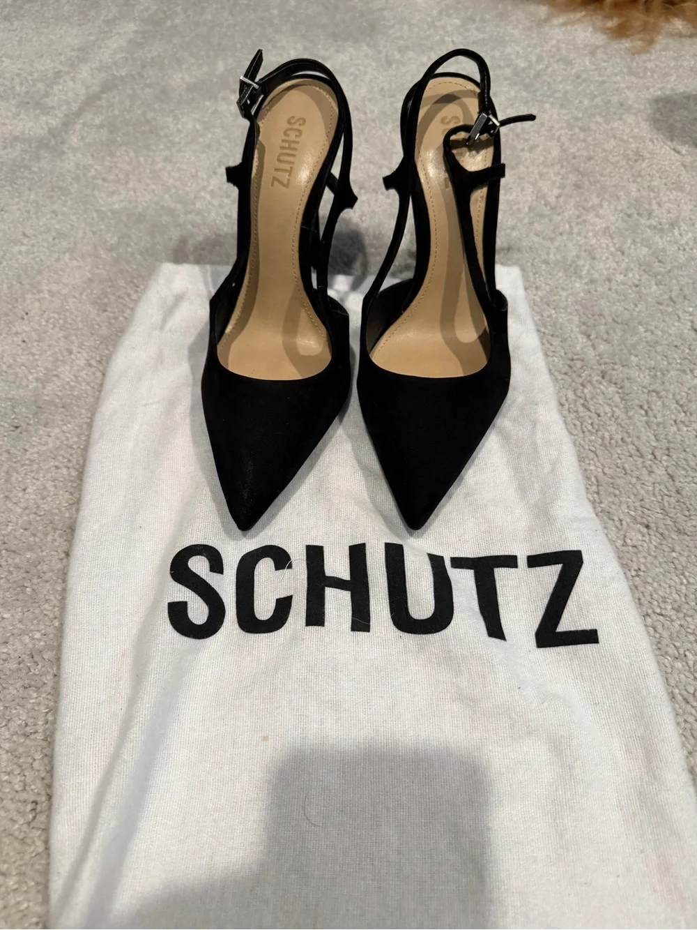 SCHUTZ - Boris 75MM Suede Slingback Pumps.